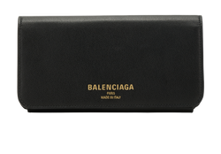 Balenciaga Slim Wallet, Leather, Black, DB/B, 3*